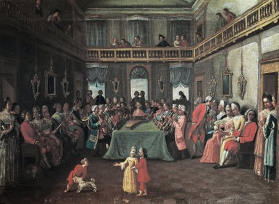 Concierto en una casa privada de Pietro (school of) Longhi