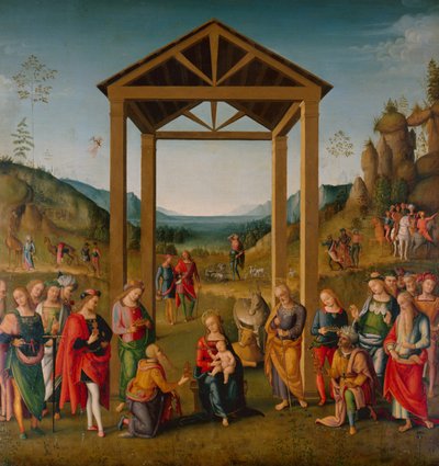La adoración de los magos de Pietro (workshop of) Perugino