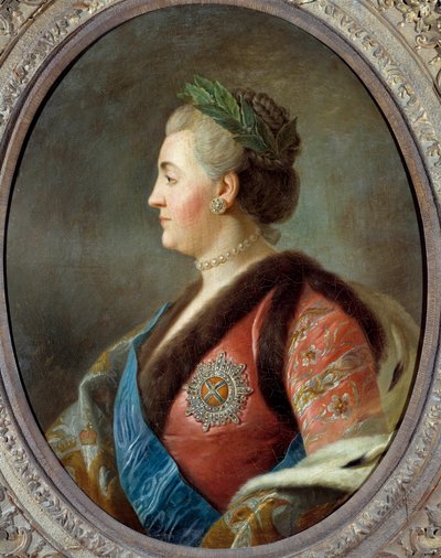 Retrato de Catalina II (1729-1796), Emperatriz de Rusia Pintura de Pietro Antonio Rotari (1707-1762) Siglo XVIII Sol. 0,79x0,63 m - Retrato de Catalina II (1729-1796), emperatriz de Rusia. Pintura según Pietro Antonio Rotari (1707-1762), escultor francés de Pietro Antonio (after) Rotari
