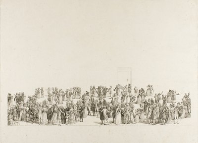La exposición en el Salón del Louvre en 1787, 1787 de Pietro Antonio Martini