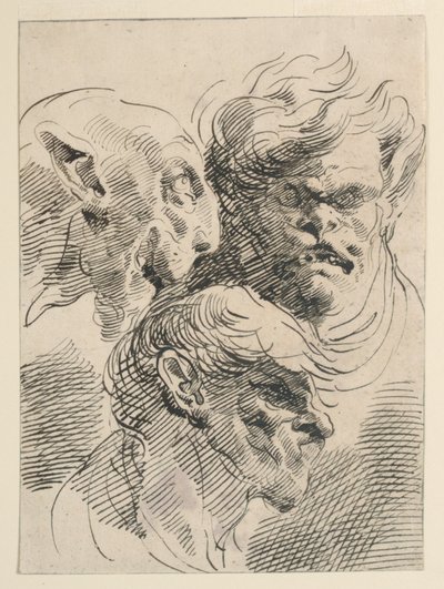 Cabezas grotescas de Pietro Antonio Novelli