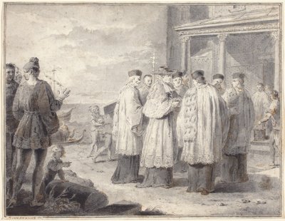 Paulinus, cardenal y patriarca de Aquileia, traslada su sede a Grado de Pietro Antonio Novelli