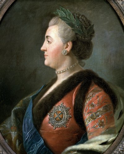 Retrato de Catalina II la Grande, emperatriz de Rusia de Pietro Antonio Rotari