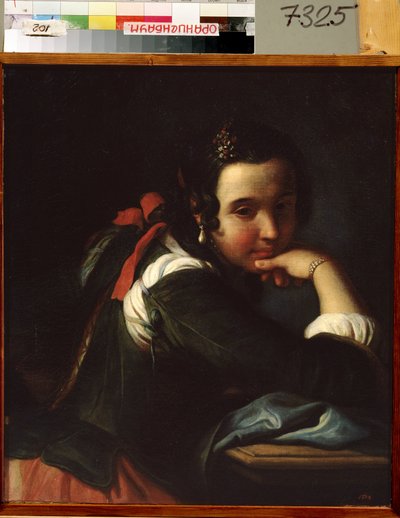 Retrato de una actriz italiana de Pietro Antonio Rotari