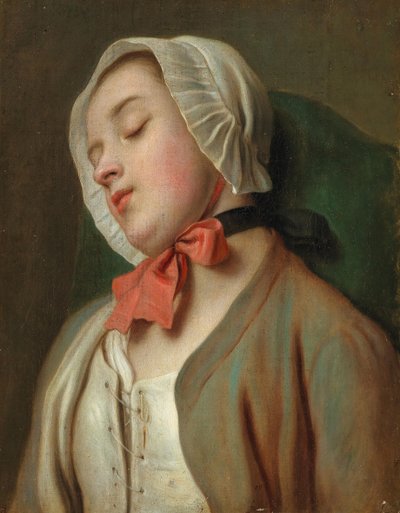 Joven mujer durmiendo de Pietro Antonio Rotari