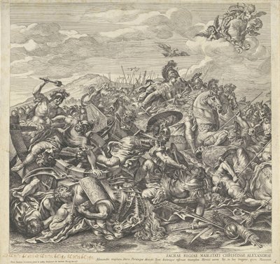 Batalla de Arbella (parte izquierda) de Pietro Aquila