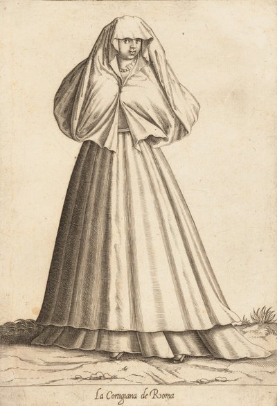 La Cortesana de Roma, ca. 1580 de Pietro Bertelli.