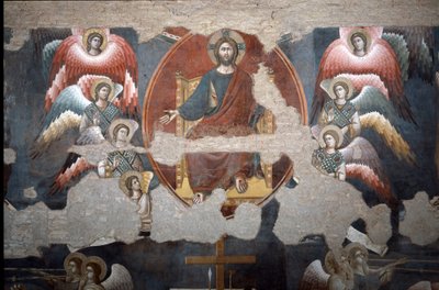 El Juicio Final Cristo triunfante. (Detalle) - Fresco de Pietro Cavallini