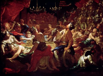 La fiesta de Belsasar, siglo XVII o principios del siglo XVIII de Pietro Dandini