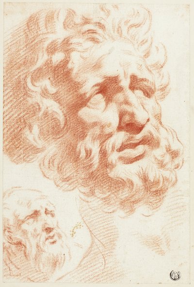 Dos cabezas barbudas de Pietro Dandini