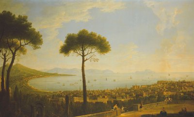 Una Vista Panorámica de Nápoles, la Bahía de Nápoles, Portici, Vesubio, la Península de Sorrento y Capri desde la Conocchia de Pietro Fabris