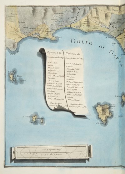 Mapa del Golfo de Gaeta de 
