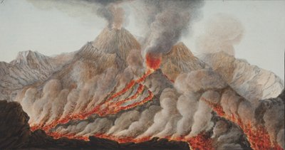 Placa X de Campi Phlegraei: Observaciones de los volcanes de las dos Sicilias por William Hamilton, 1776 de Pietro Fabris