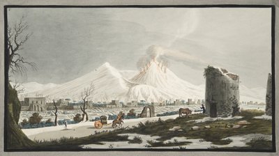 Vesubio en la nieve, placa V de 