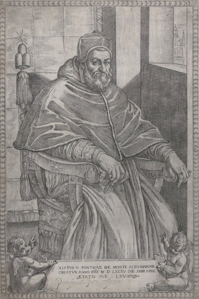 Retrato del Papa Sixto V de Pietro Facchetti