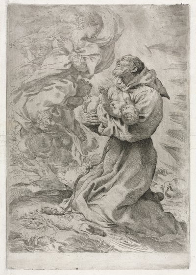 La visión de San Francisco de Asís, 1590 de Pietro Faccini