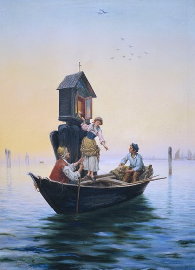 Asistiendo a un santuario veneciano de Pietro Gabrini