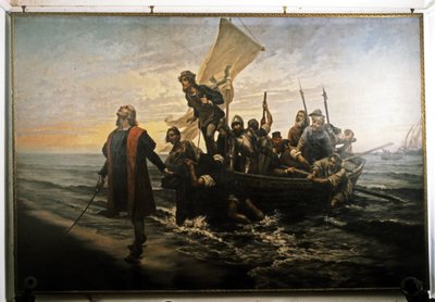 Desembarco de Colón en América. 1492. de Pietro Gabrini