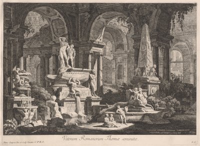 Thermae semirutae de los antiguos romanos de Pietro Gaspari