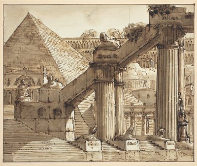 Diseño Escénico Egipcio de Pietro Gonzaga