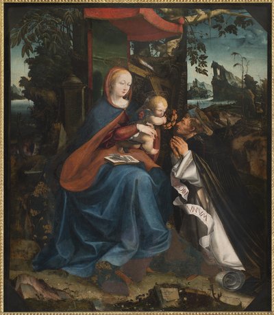 Madonna y Niño y San Pedro Mártir, 1525 de Pietro Grammorseo