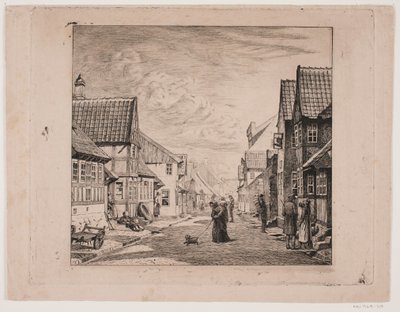 Una Calle de Ciudad Comercial de Pietro Købke Krohn