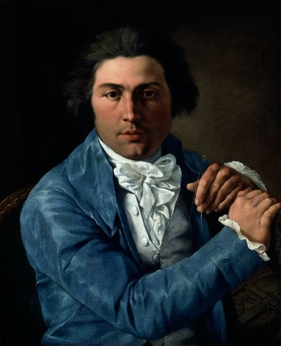 Retrato del arquitecto Giuseppe Valadier, c.1795 (óleo sobre lienzo) de Pietro Labruzzi