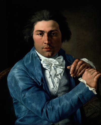 Retrato del Arquitecto Giuseppe Valadier, c. 1795 de Pietro Labruzzi