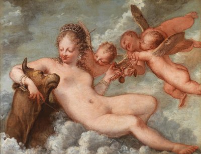 Venus acompañada por Libra y Tauro, 1660s de Pietro Liberi