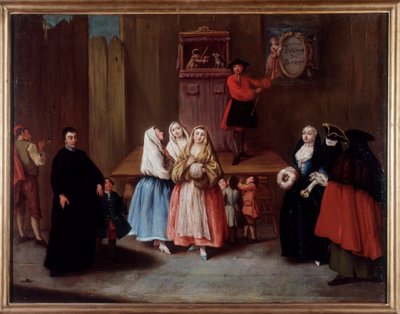 Un espectáculo de marionetas en Venecia de Pietro Longhi