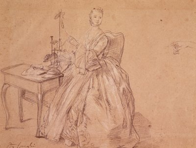 Una mujer hilando de Pietro Longhi