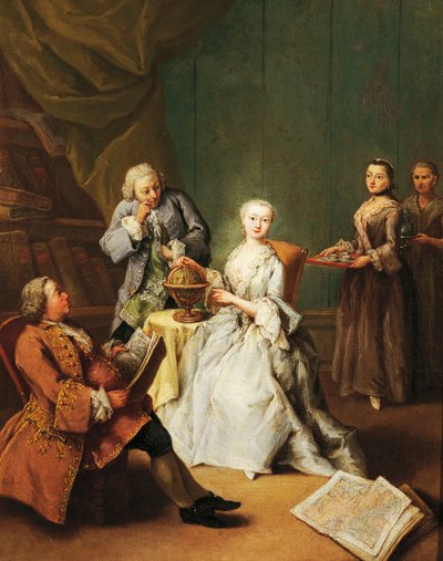 Lección de geografía de Pietro Longhi