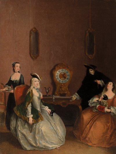 Escena interior - Fiesta de máscaras de Pietro Longhi