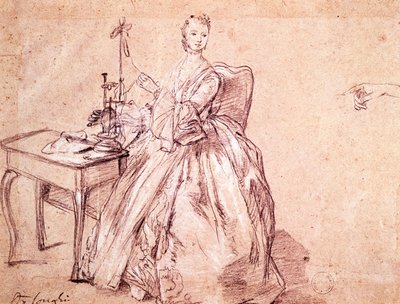 Dama hilando de Pietro Longhi