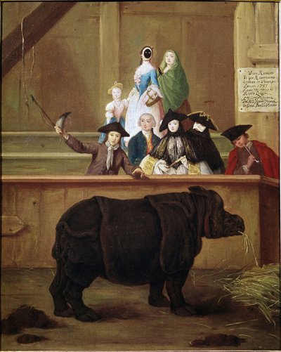 Rinoceronte: exhibición de Clara, rinoceronte indio de Pietro Longhi