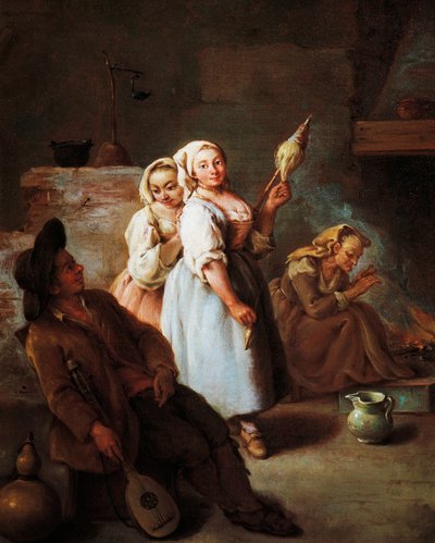 Las hilanderas de Pietro Longhi