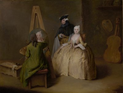 El pintor en su estudio, c.1741-4 de Pietro Longhi