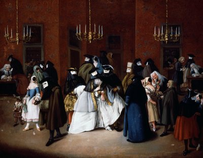 El Ridotto de Venecia, c.1750 de Pietro Longhi