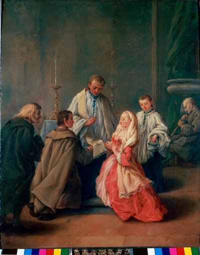 Los sacramentos: Ceremonia de boda de Pietro Longhi