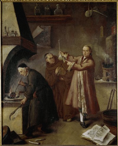 El laboratorio del alquimista de Pietro Longhi