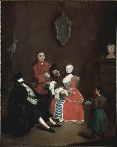 La visita de la máscara Bauta de Pietro Longhi