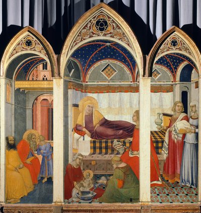Natividad de la Virgen, por Pietro Lorenzetti (ca 1280-ca 1348) de Pietro Lorenzetti