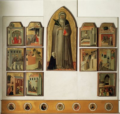 Políptico de la vida de Beata Umiltà de Pietro Lorenzetti