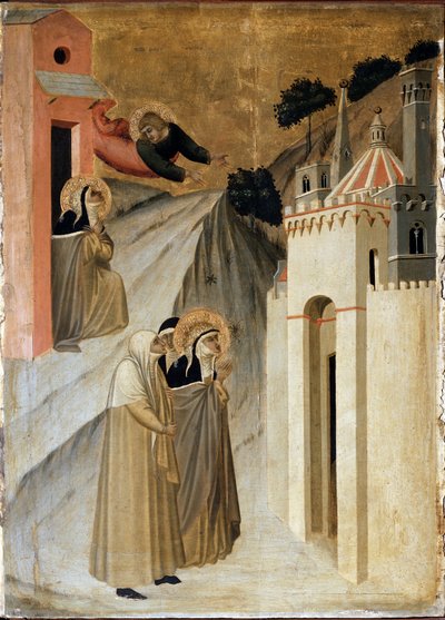 Santa Humildad llega a Florencia (detalle) de Pietro Lorenzetti