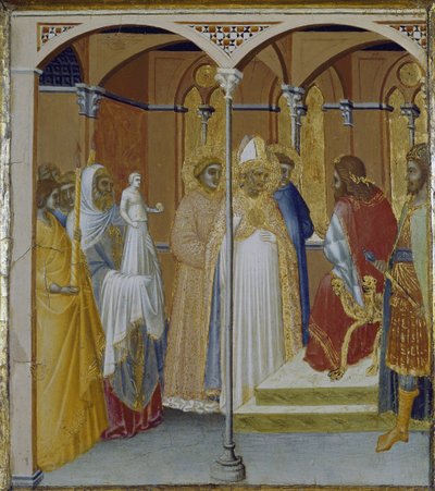 Santa Sabina de Spoleto ante el gobernador de Toscana Venustiano de Pietro Lorenzetti