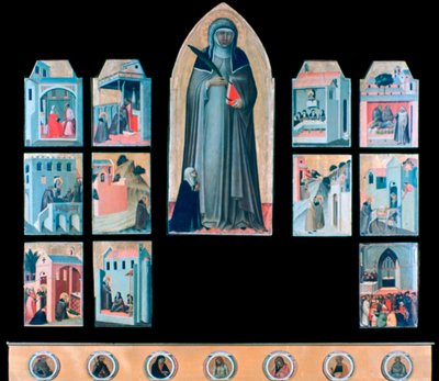 La bendita humildad y once historias de su vida, c1306-1348 de Pietro Lorenzetti