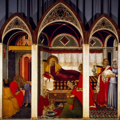 Tríptico del Nacimiento de la Virgen de Pietro Lorenzetti