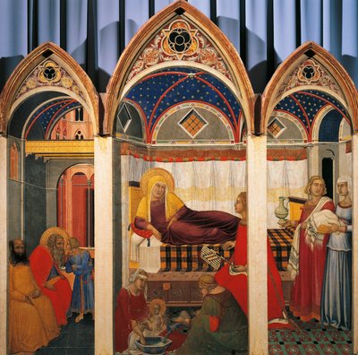Tríptico de la natividad de la Virgen de Pietro Lorenzetti