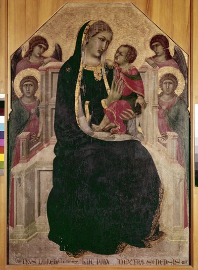 Virgen en el Trono con el Niño Jesús (Maestà di Cortona) de Pietro Lorenzetti