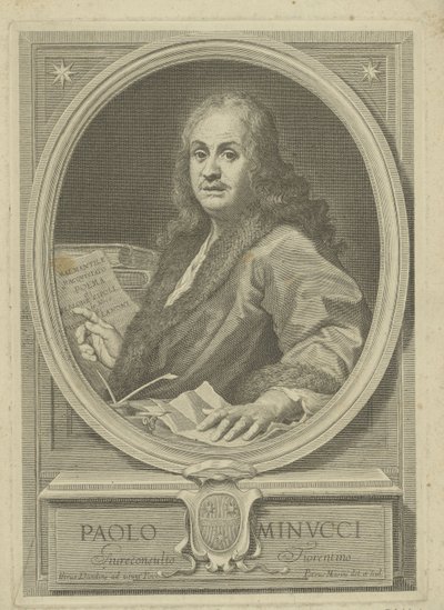 Retrato del poeta Paolo Minucci 1606-1695, 1720s de Pietro Masini